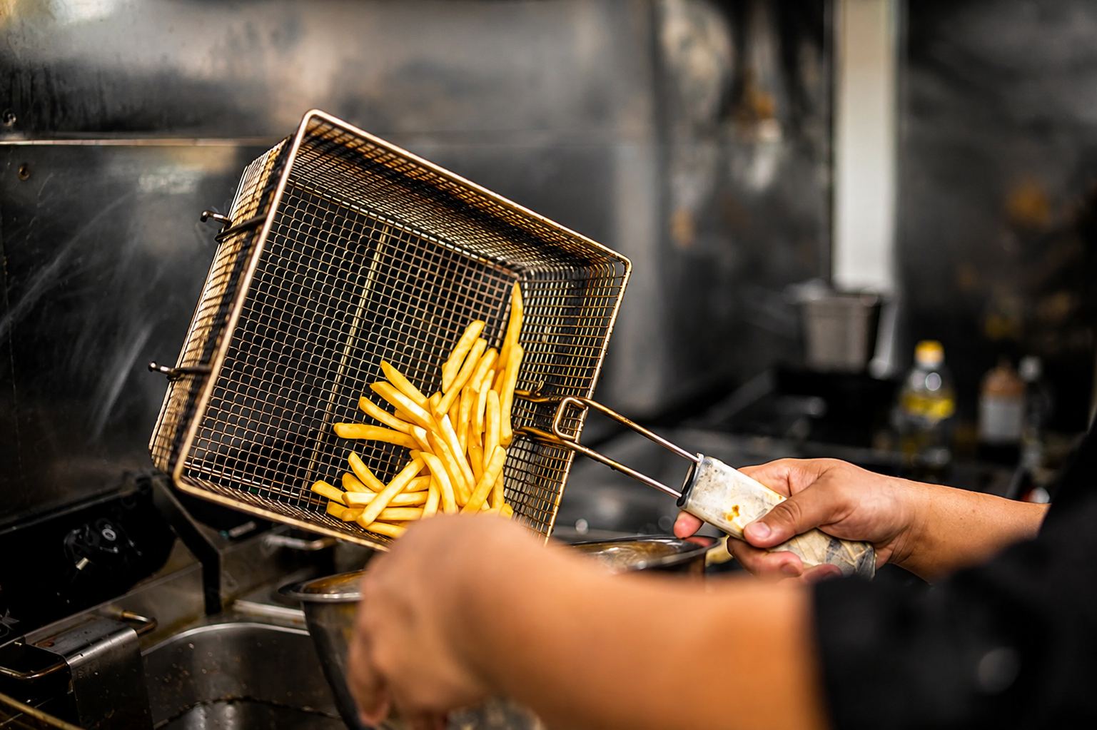 French Fries Cooked From Lucky Dogs Kitchen